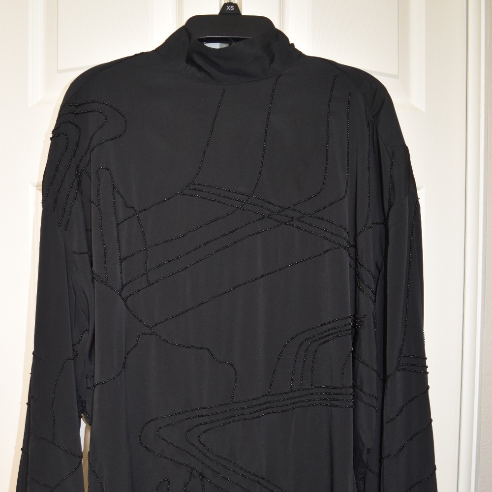 Beaded Black Blouse